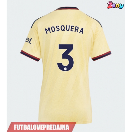 Lacne Ženy Futbalové dres Arsenal Cristhian Mosquera #3 2026-27 Krátky Rukáv - Tretina